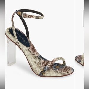 NWOT Jeffrey Campbell Vaccine Clear Heel Sandal